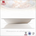 Royal dinnerware for hotel, white ceramics bone china square plate